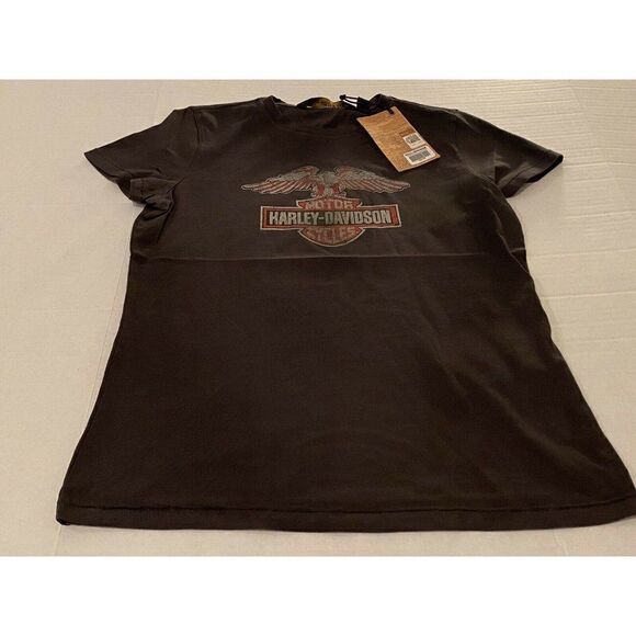 Harley Davidson Womens Distressed Eagle Short - Picture 2 of 8